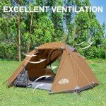 Camppal 2-3 Person Backpacking Tent, Waterproof Windproof 4 Season Tent for Camping, Easy Setup 2 Person Tent for Backpacking, Hiking, Hunting, Motor Cycling & Biking