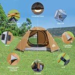 Camppal 2-3 Person Backpacking Tent, Waterproof Windproof 4 Season Tent for Camping, Easy Setup 2 Person Tent for Backpacking, Hiking, Hunting, Motor Cycling & Biking