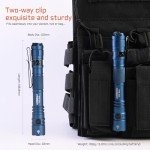 ACEBEAM TAC 2AA EDC Tactical Dual Modes Flashlight Rechargeable, 1400 High Lumens Flashlight, Dual Switch Pocket LED Flashlight, Super Bright Small Flash Light for Emergency, Camping, Home(SFT-25R HI)