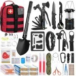 ABPIR 170 PCS Survival Kits, Survival First Aid Kit, Trauma Kit with Essential Survival Gear Emergency Medical Supplies for Hiking Camping Backpacking Outdoor Adventure, Gifts for Christmas Him Dad