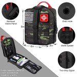 LUXMOM Survival Kit and First Aid Kit, 142Pcs Professional Survival Gear and Equipment with Molle Pouch, for Men Camping Outdoor Adventure/Gifts for Men Dad Christmas