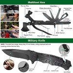 LUXMOM Survival Kit and First Aid Kit, 142Pcs Professional Survival Gear and Equipment with Molle Pouch, for Men Camping Outdoor Adventure/Gifts for Men Dad Christmas