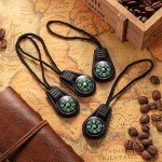 BBTO 100 Pieces Mini Survival Compass Outdoor Camping Hiking Pocket Compass Liquid Filled Mini Compass for Paracord Bracelet Necklace Key Chain