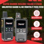Rapid Radios Nationwide LTE Walkie-Talkie - Two-Way Radio - Unlimited Range POC Two Way Radios Set