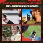 Rapid Radios Nationwide LTE Walkie-Talkie - Two-Way Radio - Unlimited Range POC Two Way Radios Set