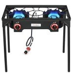 Vivicreate Propane Gas 20 PSIG high pressure regulator outdoor camping camp garden BBQ grill stove burner estufas de gas para cocinar afuera