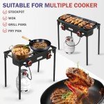 Vivicreate Propane Gas 20 PSIG high pressure regulator outdoor camping camp garden BBQ grill stove burner estufas de gas para cocinar afuera