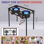 Vivicreate Propane Gas 20 PSIG high pressure regulator outdoor camping camp garden BBQ grill stove burner estufas de gas para cocinar afuera