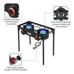 Vivicreate Propane Gas 20 PSIG high pressure regulator outdoor camping camp garden BBQ grill stove burner estufas de gas para cocinar afuera