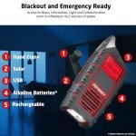 Eton Odyssey Hand Crank NOAA Weather Radio, All Band Emergency Radio, AM/FM Shortwave Storm Radio, Bluetooth, Phone Charger, RDS, Solar, Multi-Function Flashlight, Camping, Hiking