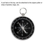 PATIKIL Pocket Compass, Survival Sports Navigation Compass with Key Ring for Outdoors Camping Hiking, White