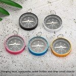 PATIKIL Pocket Compass, Survival Sports Navigation Compass with Key Ring for Outdoors Camping Hiking, White