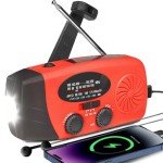 7400mWh Weather Emergency Radio, Portable SolarHand Crank Radios, Type-C USB Charge AM/FM/NOAA Radio 1W LED Flashlight 2000mAh Battery Powered Phone Charger, SOS Function for Emergencies
