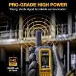 DEWALT DXFRS300 1 Watt Heavy Duty Walkie Talkies - Waterproof, Shock Resistant, Long Range & Rechargeable Two-Way Radio with VOX (6 Pack w/Gang Charger) (DXFRS300-BCH6)