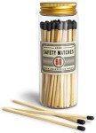 Craft & Kin Premium Long Matches for Candles, Decorative in Apothecary Jar, Colorful Long Wooden Safety, Long Stick Matches (Black)
