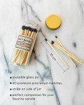Craft & Kin Premium Long Matches for Candles, Decorative in Apothecary Jar, Colorful Long Wooden Safety, Long Stick Matches (Black)