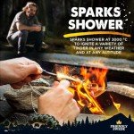 The Friendly Swede Ferro Rod Fire Starter Tool 2-Pack — Flint and Steel Fire Starter Survival Tool with Long Ferro Rod; Weatherproof Firestarter for Camping, Hiking & BBQs; Ergonomic Handle; Easy Grip