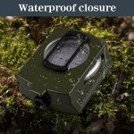 Aosdc Compass Hiking Compass - Navigation, Pocket, Waterproof, Shockproof, Military - Hiking, Climbing, Biking, Exploring, Geology, Outdoor Activities