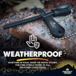 The Friendly Swede Ferro Rod Fire Starter Tool 2-Pack — Flint and Steel Fire Starter Survival Tool with Long Ferro Rod; Weatherproof Firestarter for Camping, Hiking & BBQs; Ergonomic Handle; Easy Grip