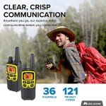 Midland® - T61VP3 X-TALKER - Two-Way Radio - 36 Channel FRS- Long Range Walkie Talkie, 121 Privacy Codes, & NOAA Weather Scan & Alert Black/Yellow, 2-Pack