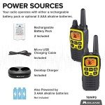 Midland® - T61VP3 X-TALKER - Two-Way Radio - 36 Channel FRS- Long Range Walkie Talkie, 121 Privacy Codes, & NOAA Weather Scan & Alert Black/Yellow, 2-Pack