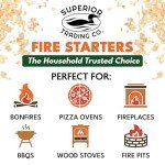 Superior Trading Fire Starter Pods in Plastic Bucket - Fire Starters for Campfires, BBQ, Grill, Pit, Wood Stove & Charcoal Starter, 15-20-Min Burn, 50 Extra Large Pods, USA Made, Brown, 3 Lbs