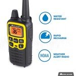 Midland® - T61VP3 X-TALKER - Two-Way Radio - 36 Channel FRS- Long Range Walkie Talkie, 121 Privacy Codes, & NOAA Weather Scan & Alert Black/Yellow, 2-Pack