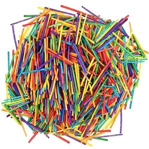 Geetery 1000 Pcs Colorful Craft Match Sticks 2 x 0.1 Inch Wooden Matchsticks DIY Matching Craft Match Sticks for Children Adult Crafting Art Making Kids Projects, 6 Colors