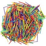 Geetery 1000 Pcs Colorful Craft Match Sticks 2 x 0.1 Inch Wooden Matchsticks DIY Matching Craft Match Sticks for Children Adult Crafting Art Making Kids Projects, 6 Colors