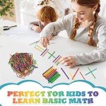 Geetery 1000 Pcs Colorful Craft Match Sticks 2 x 0.1 Inch Wooden Matchsticks DIY Matching Craft Match Sticks for Children Adult Crafting Art Making Kids Projects, 6 Colors