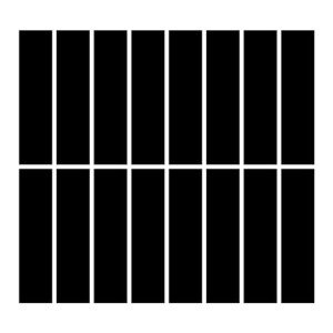 16 Count - Sheet of Adhesive Match Striker Strip Stickers (2" x 1/2") | Replacement Stryker Stricker for Safety Matches | Peel & Stick Flint Lighter Pad for Wood Mach Book (Solid Black, 16 Pack)
