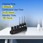 SAMCOM Radios FPCN10A Professional Business Walkie Talkies Heavy Duty with 3000mAh Large Capacity Battery,GROUP Call 2 Way Radios with Earpiece, Two-Way Radio for Adults Skiing Hunting Hiking (6-Pack)