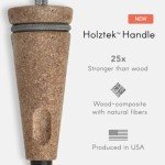 überleben Zünden PRO Ferro Rod Fire Starter for Survival – Up to 15,000 Strikes, 3/8" Thick Fire Steel with Striker – Waterproof Camping Flint and Steel with Wood Handle and Lanyard (Natural)