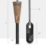 überleben Zünden PRO Ferro Rod Fire Starter for Survival – Up to 15,000 Strikes, 3/8" Thick Fire Steel with Striker – Waterproof Camping Flint and Steel with Wood Handle and Lanyard (Natural)