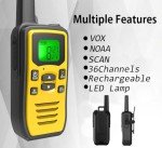 Profressional Walkie Talkies for Adults, Rechargeable Two Way Radios Long Range, 36 Channels 2 Way Emergency Radio with NOAA Weather Alert, Survival Gear and Equipment for Camping Hunting Hiking