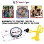 Boy Scout Compass for Kids | Orienteering Compass - Liquid Filled Compass - Camping Compass - Kids Compass - Map Compass Waterproof & Lightweight Small Survival Hiking Compass Mini Camping Compass