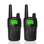 Erelis Long Range Walkie Talkies with 22 FRS Channels, Adults with Lamp, VOX, LCD Display for Outdoor Activities - Black