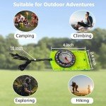 Orienteering Compass for Hiking Survival, Hiking Backpacking Compass, Boy Scout Compass for Kids, Professional Field Compass for Map Reading