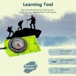 Orienteering Compass for Hiking Survival, Hiking Backpacking Compass, Boy Scout Compass for Kids, Professional Field Compass for Map Reading