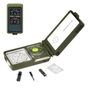 DonDofla Compass Hiking Survival Gear, Backpacking Multifunction Field Scout Compas for Girl Boy, Durable Map Reading Geology Activities Hunting Camping Navigation