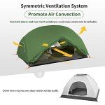 Naturehike Mongar 2 Person Backpacking Tent, 3 Season Two Person Tent, Double Layer Free Standing Tents for Backpacking, Camping Hiking Cycling