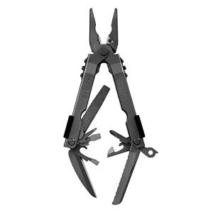 Gerber Gear Multi-Plier 600 - 14-in-1 Multitool with Sheath, Needlenose Pliers, Screwdriver, Serrated Knife, Wire Crimper, Bottle Opener, Can Opener & More - Made in USA - Black