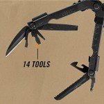 Gerber Gear Multi-Plier 600 - 14-in-1 Multitool with Sheath, Needlenose Pliers, Screwdriver, Serrated Knife, Wire Crimper, Bottle Opener, Can Opener & More - Made in USA - Black