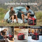 AMERISUN 2500-Watt Gas Powered Portable Inverter Generator, CO Sensor, Super Quiet for Home Backup, Emergency, Camping, EPA Compliant 2025 Version