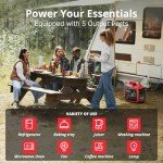 AMERISUN 2500-Watt Gas Powered Portable Inverter Generator, CO Sensor, Super Quiet for Home Backup, Emergency, Camping, EPA Compliant 2025 Version