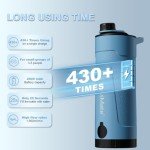 SurviMate Electric Water Purifier Survival,Portable Water Filter Bottle for Survival,0.01μm 22 Ounces with Emergency Lighting, NSF/ANSI 42&372 Certified,Bottle with Filter for Hiking, Camping, Travel