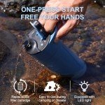 SurviMate Electric Water Purifier Survival,Portable Water Filter Bottle for Survival,0.01μm 22 Ounces with Emergency Lighting, NSF/ANSI 42&372 Certified,Bottle with Filter for Hiking, Camping, Travel