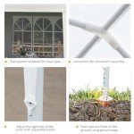 Outsunny 10' x 20' Large Party Tent, Outdoor Event Shelter, Gazebo Canopy with 4 Removable Window Sidewalls for Weddings, White
