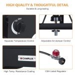 Camplux Double Propane Burner, Gas Burner Outdoor Stove Burner Gas, Up to 260,000 BTU/Hr Dual Burner Propane Stove with Propane Burner stand, Gas Burners for Cooking Outside Stove for Cooking Gas