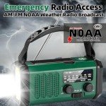 QAUYYW Hand Crank Emergency Radio,37000mWhSolar Powered Hand Crank Portable NOAA AM FM Weather Radio with 3Mode Flashlight and Reading Light,Cell Phone Charger,Home and Emergency Distress Signal